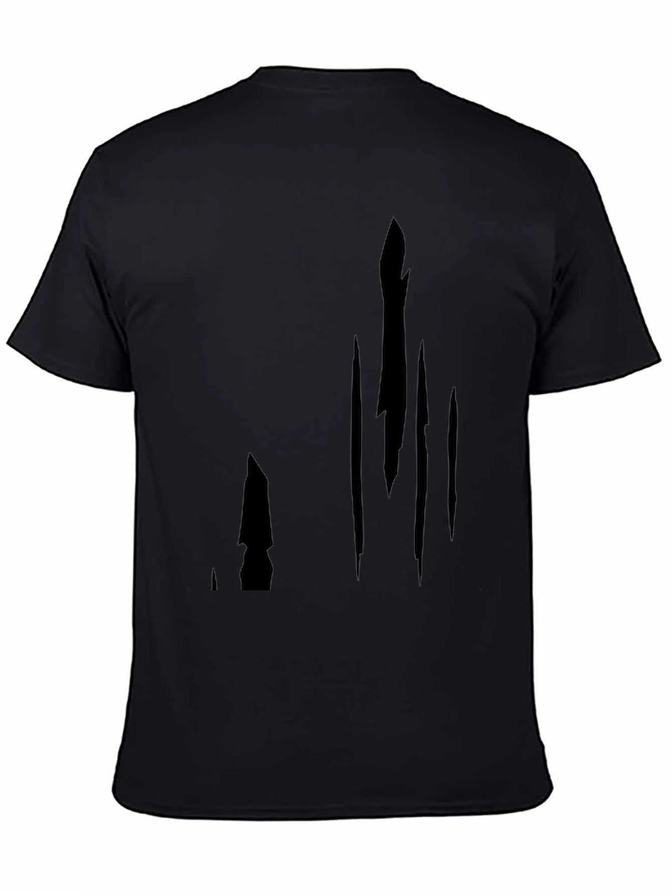Black Graphic Print T-Shirt - Modern Style
