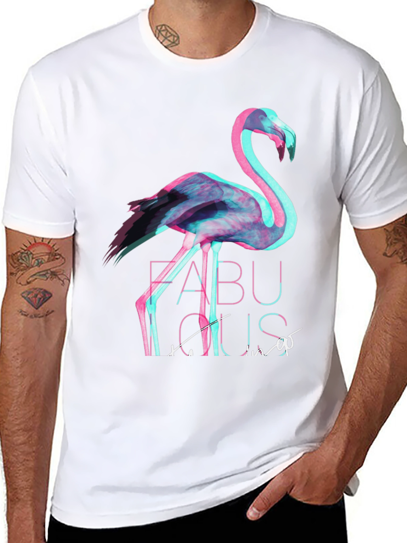 Flamingo Fabulous Graphic Tee - Black T-Shirt