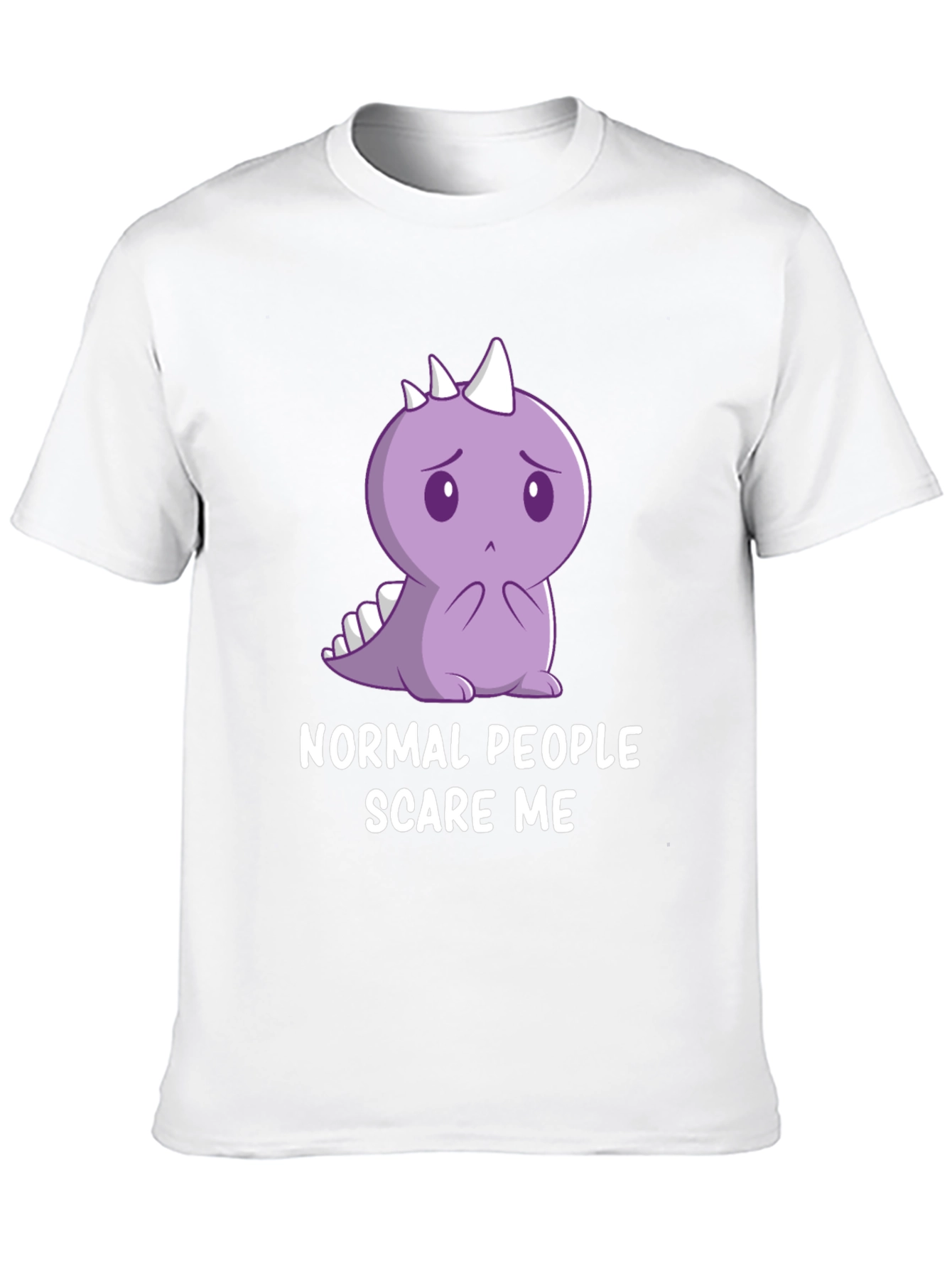 Sad Dino T-Shirt - Normal People Scare Me