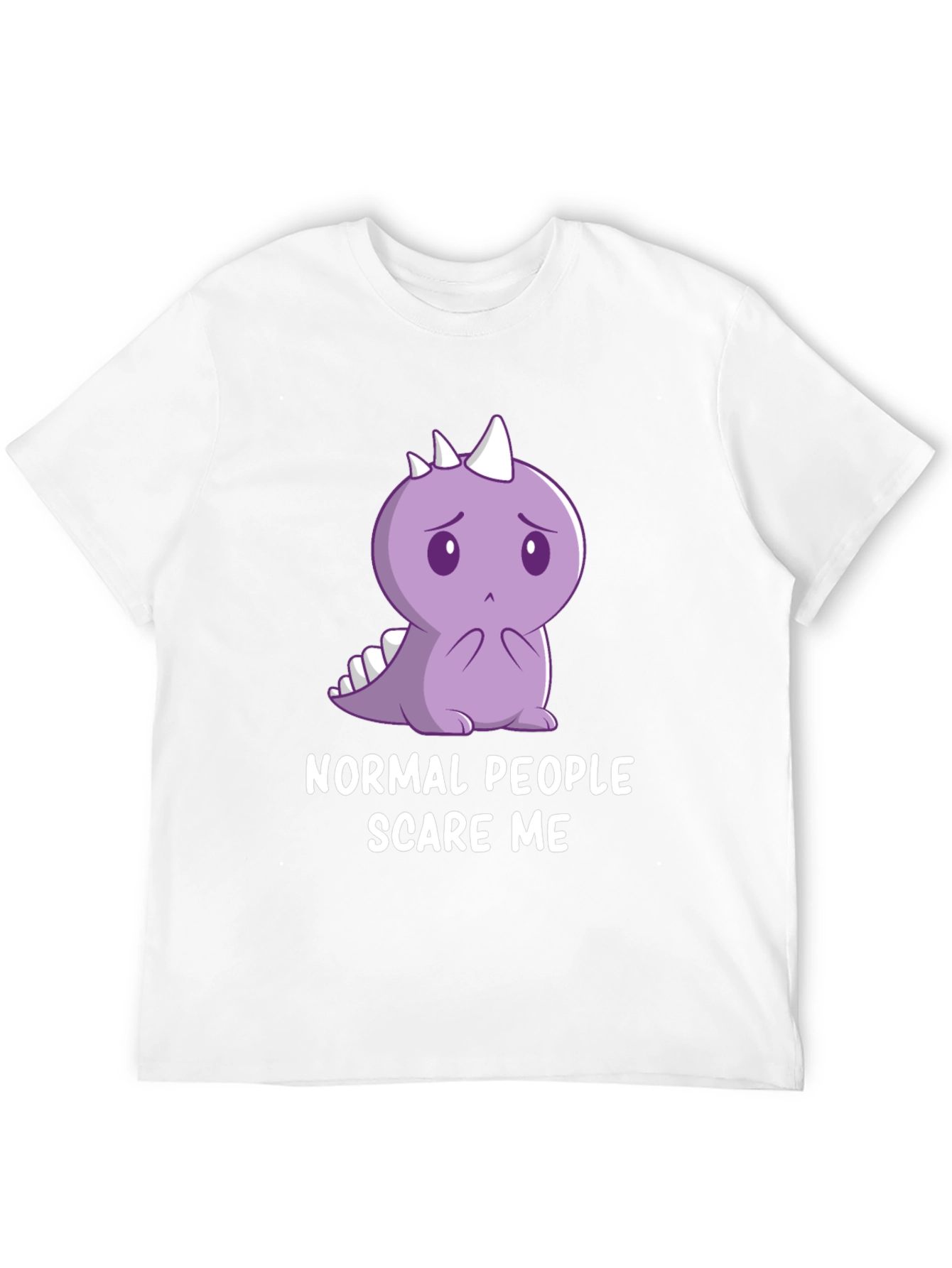 Sad Dino T-Shirt - Normal People Scare Me