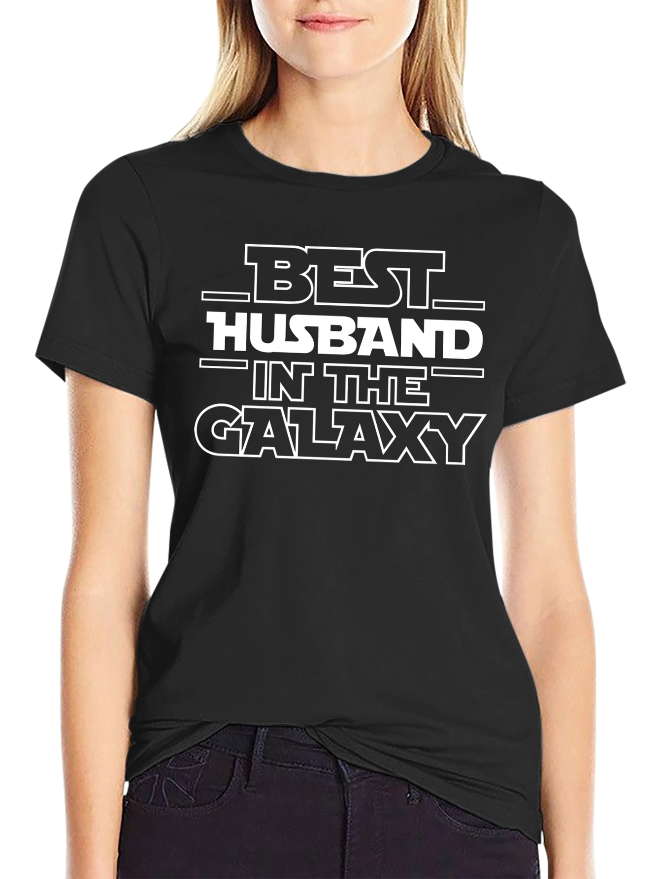Best Husband in the Galaxy T-Shirt - Black
