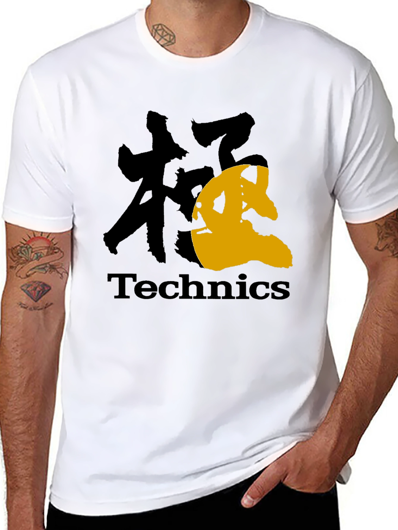 Technics Graphic Tee - Black Cotton Blend