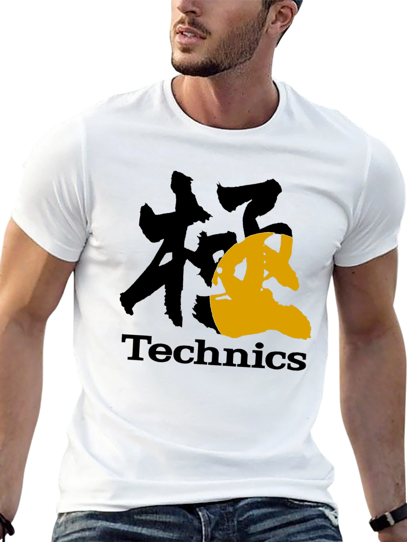 Technics Graphic Tee - Black Cotton Blend
