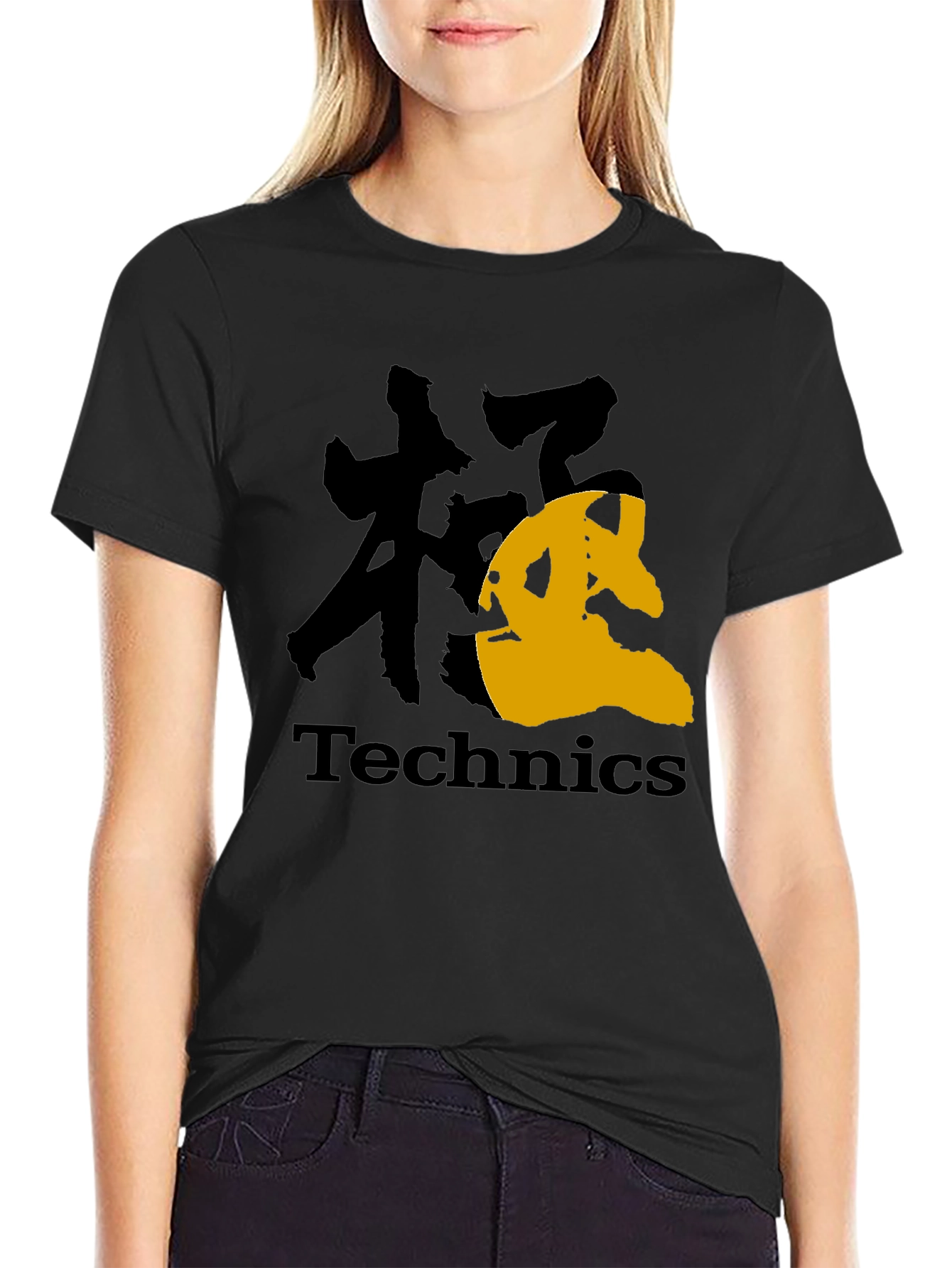 Technics Graphic Tee - Black Cotton Blend