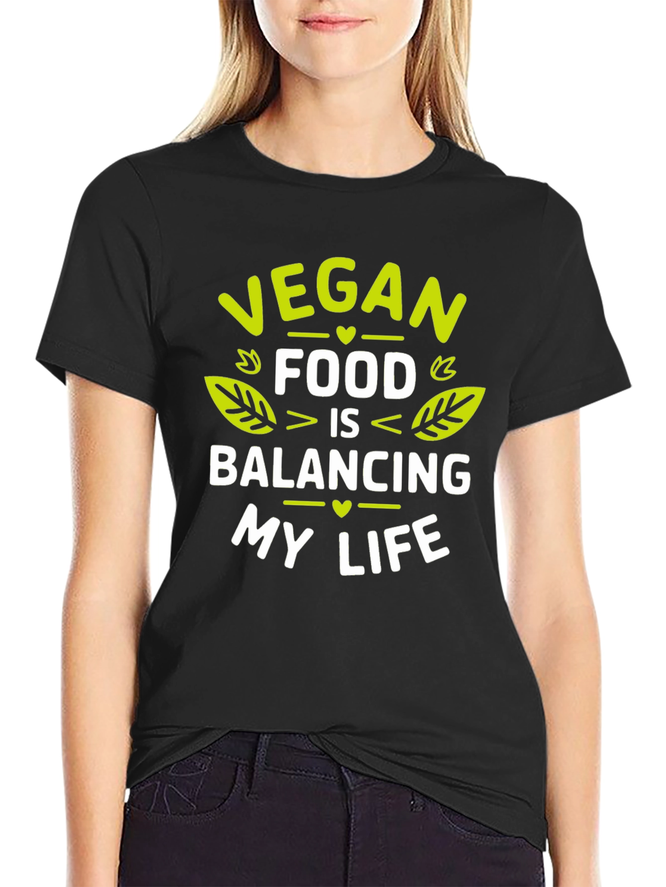 Vegan Food Balancing Life Graphic T-Shirt