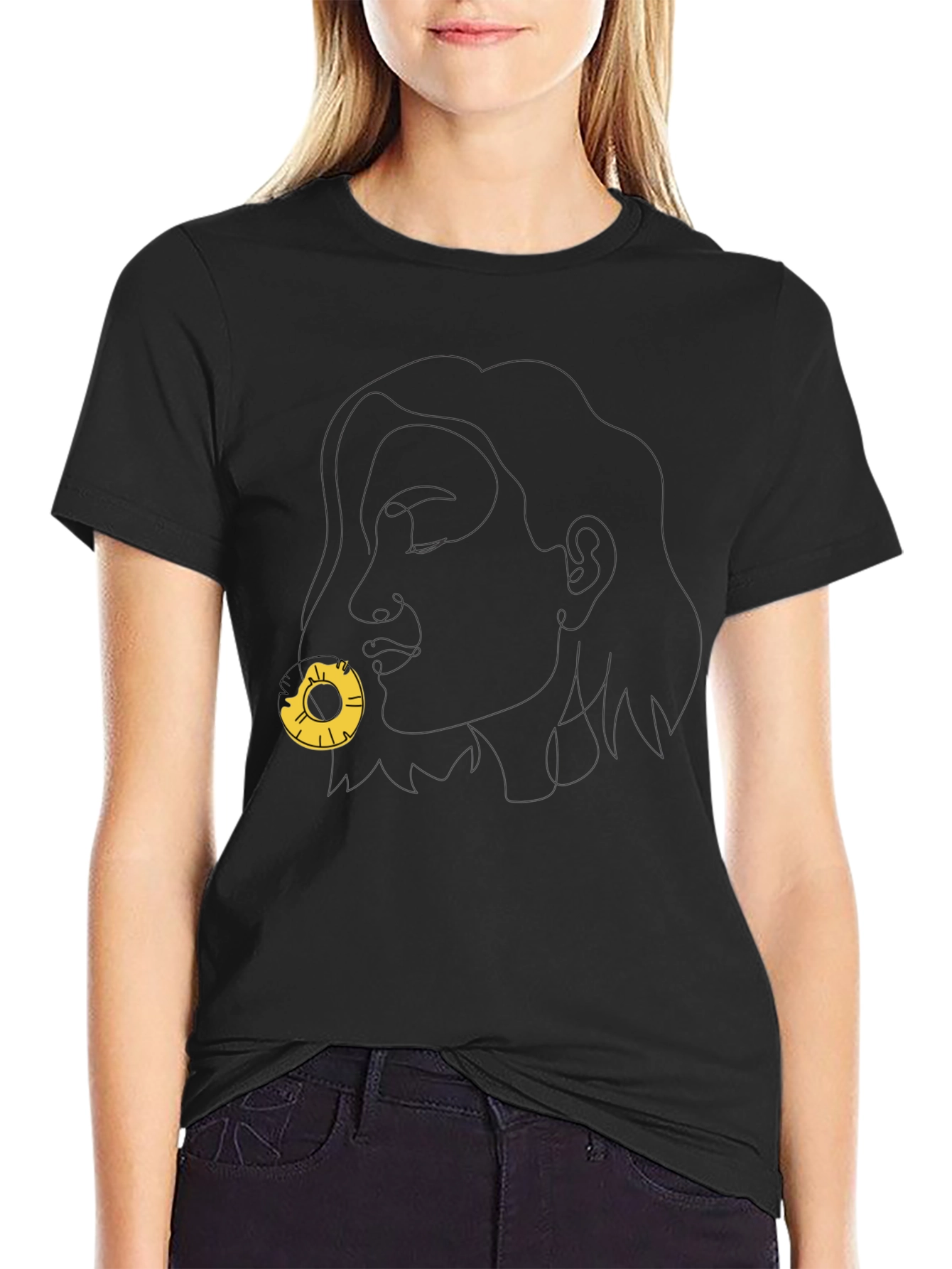 Abstract Woman Pineapple T-Shirt