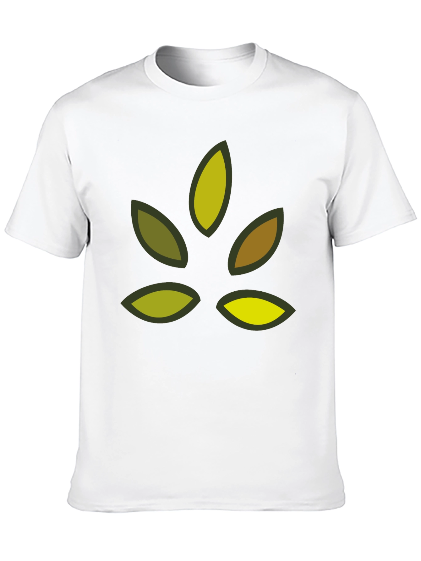 Nature Leaf Graphic Black T-Shirt