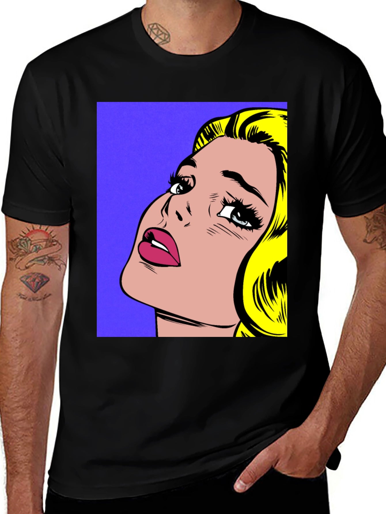 Pop Art Graphic Tee - Retro Comic Book Style