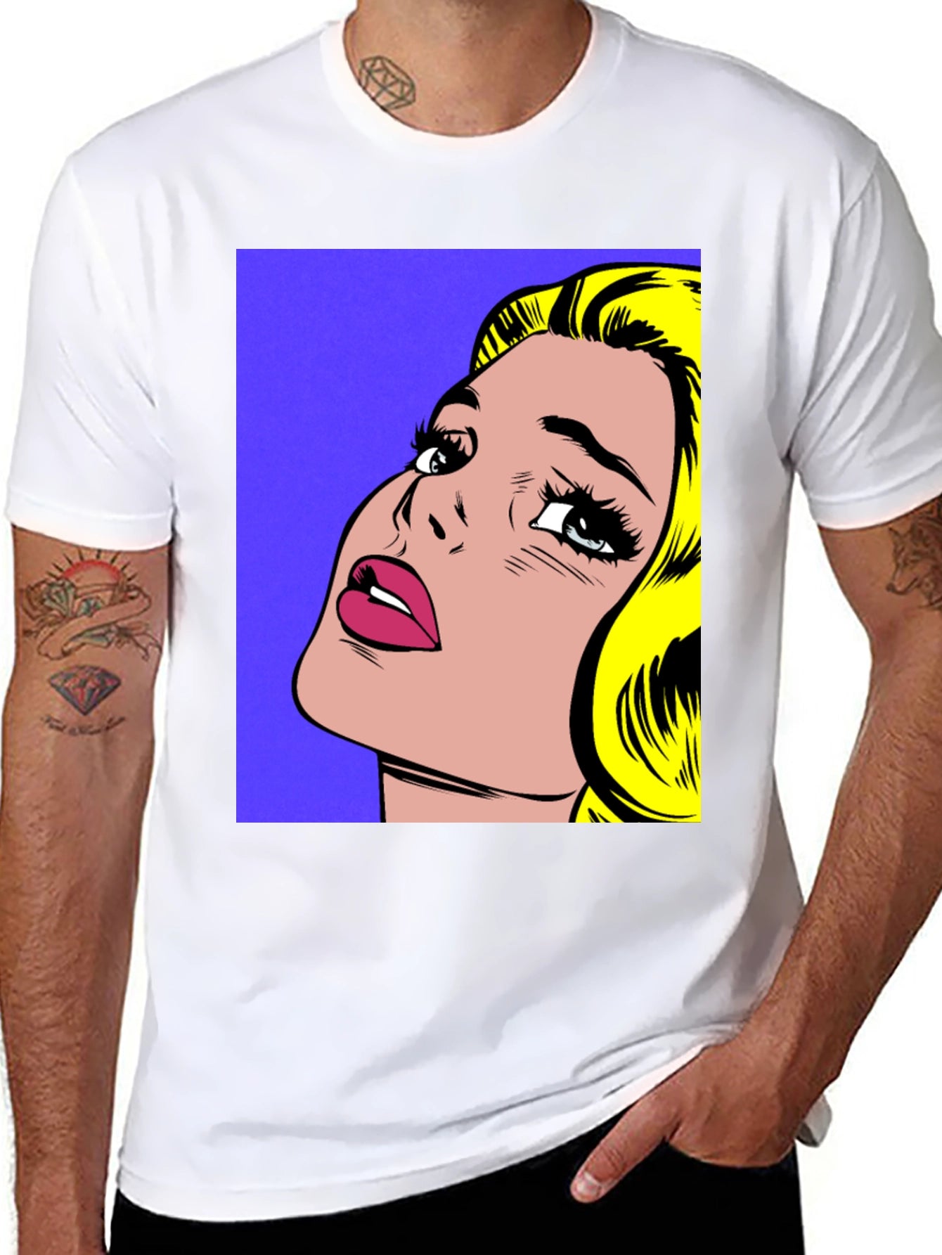 Pop Art Graphic Tee - Retro Comic Book Style