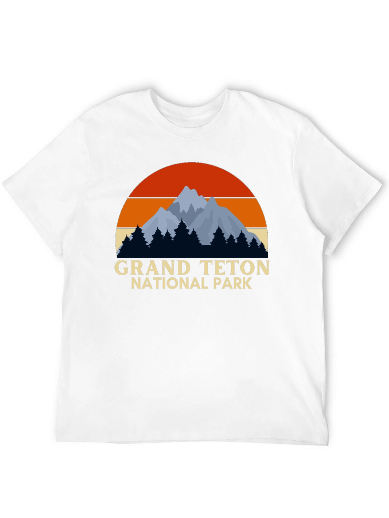 Grand Teton National Park Black Graphic T-Shirt