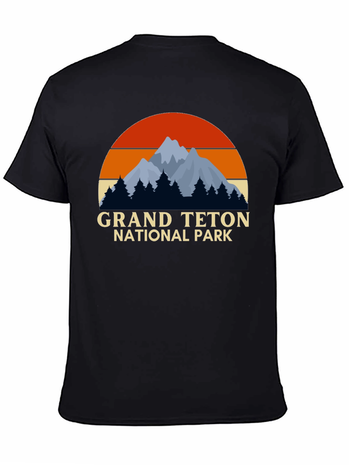 Grand Teton National Park Black Graphic T-Shirt