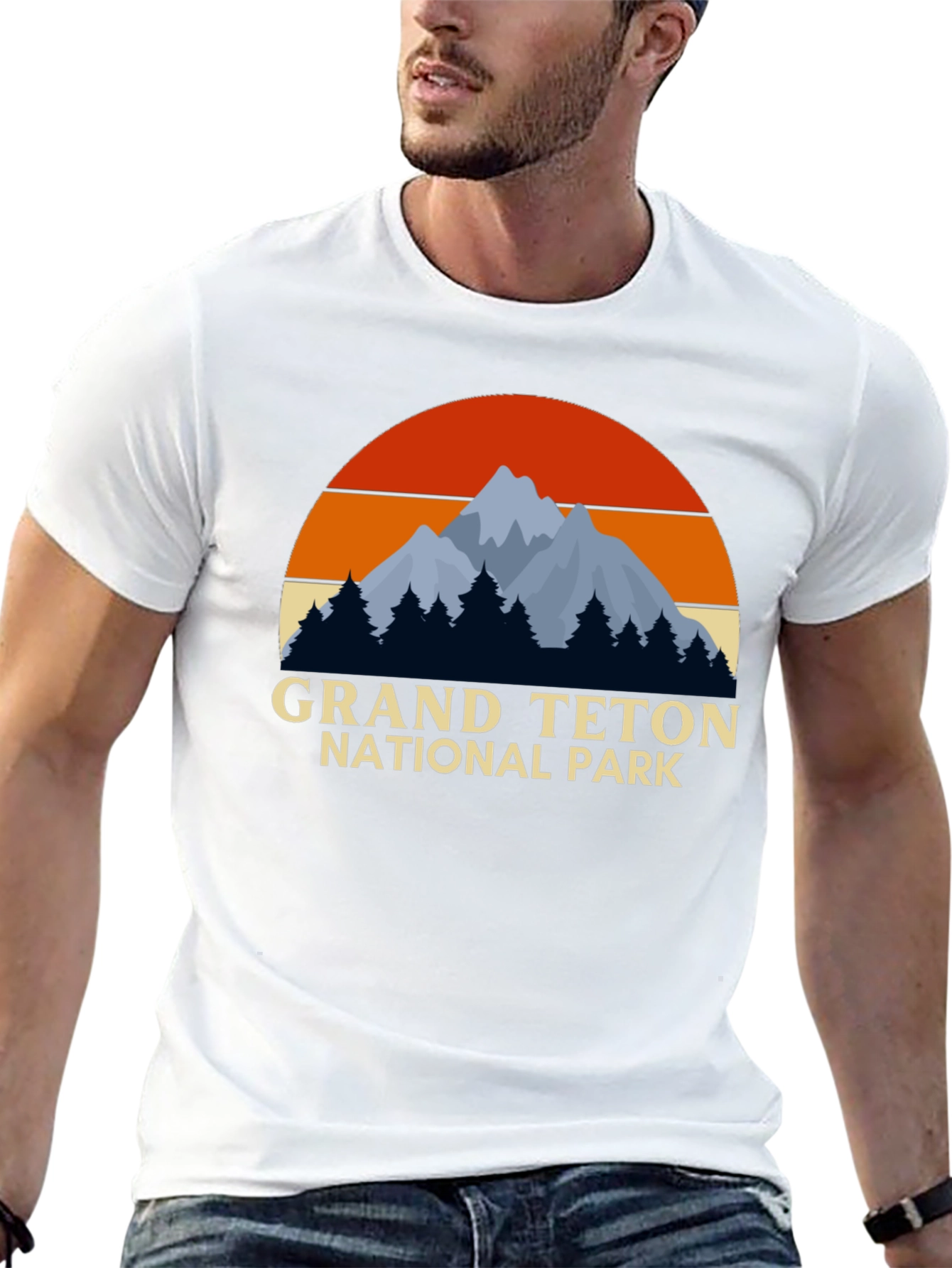 Grand Teton National Park Black Graphic T-Shirt