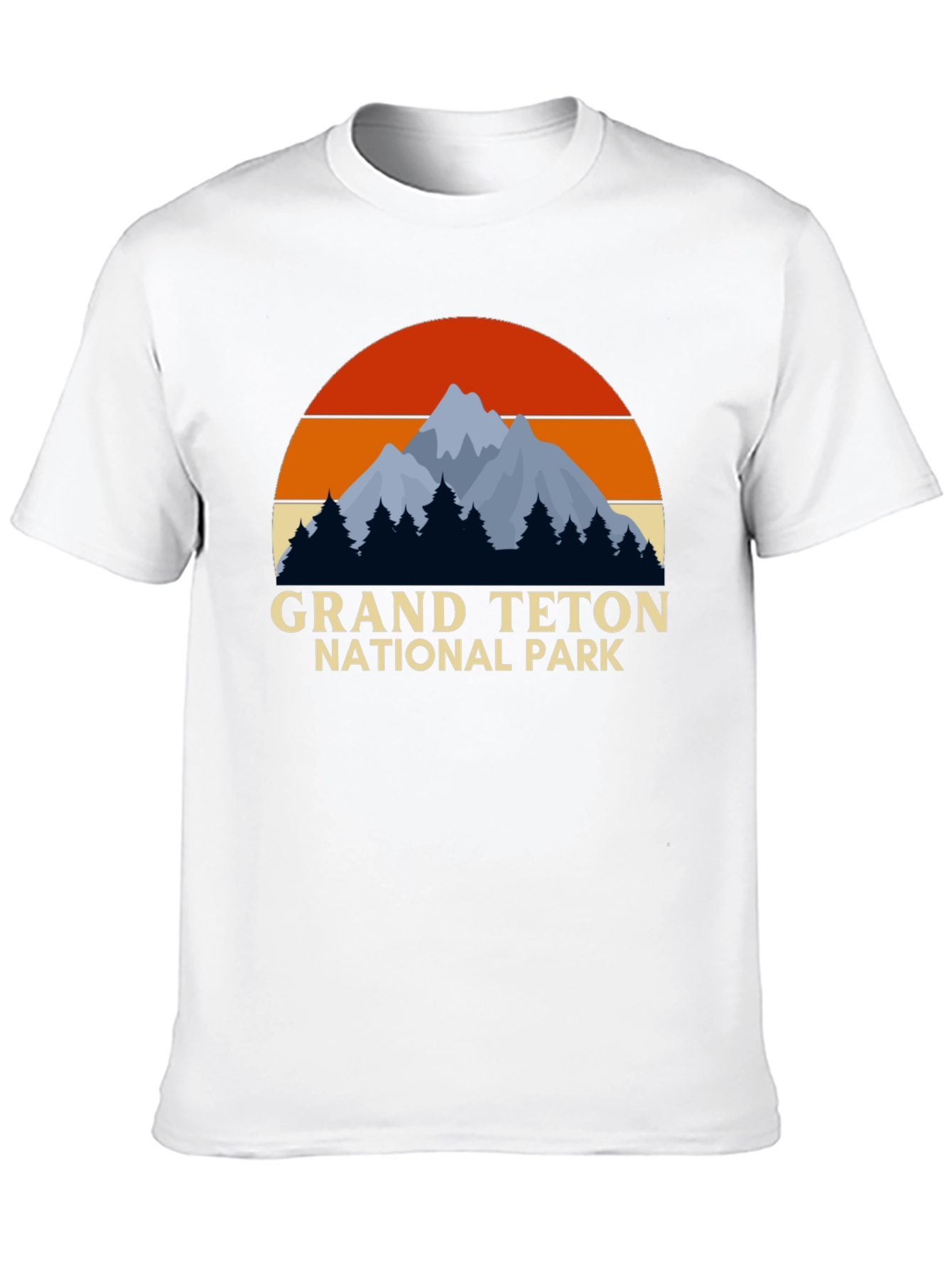Grand Teton National Park Black Graphic T-Shirt