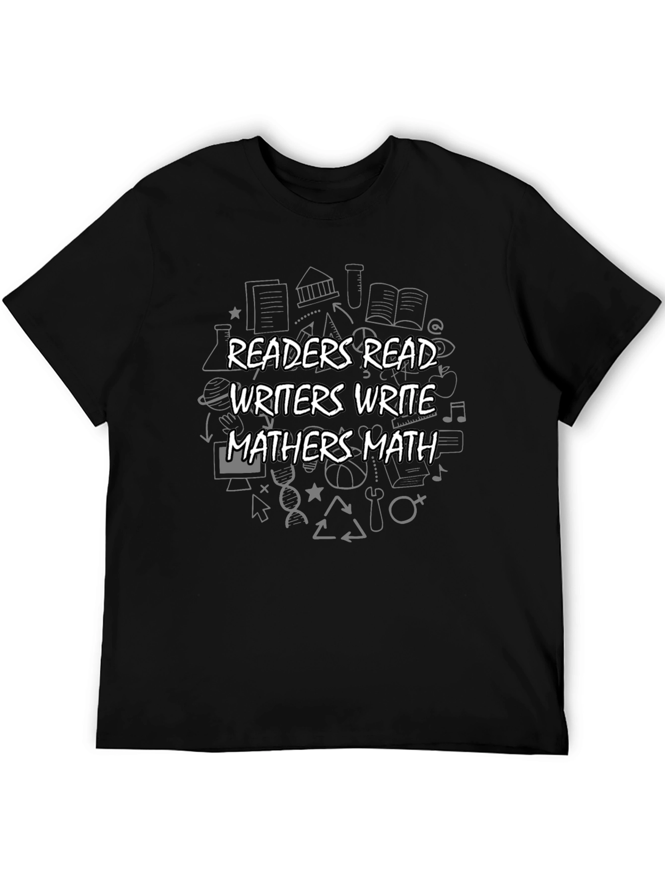 Readers Writers Mathers Black T-Shirt