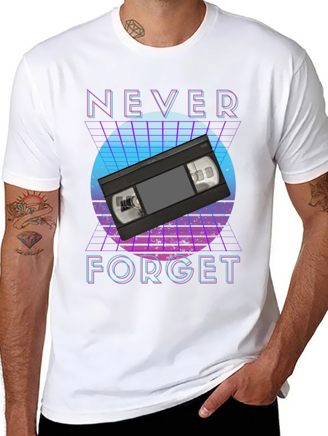 Retro VHS Tape T-Shirt - Never Forget