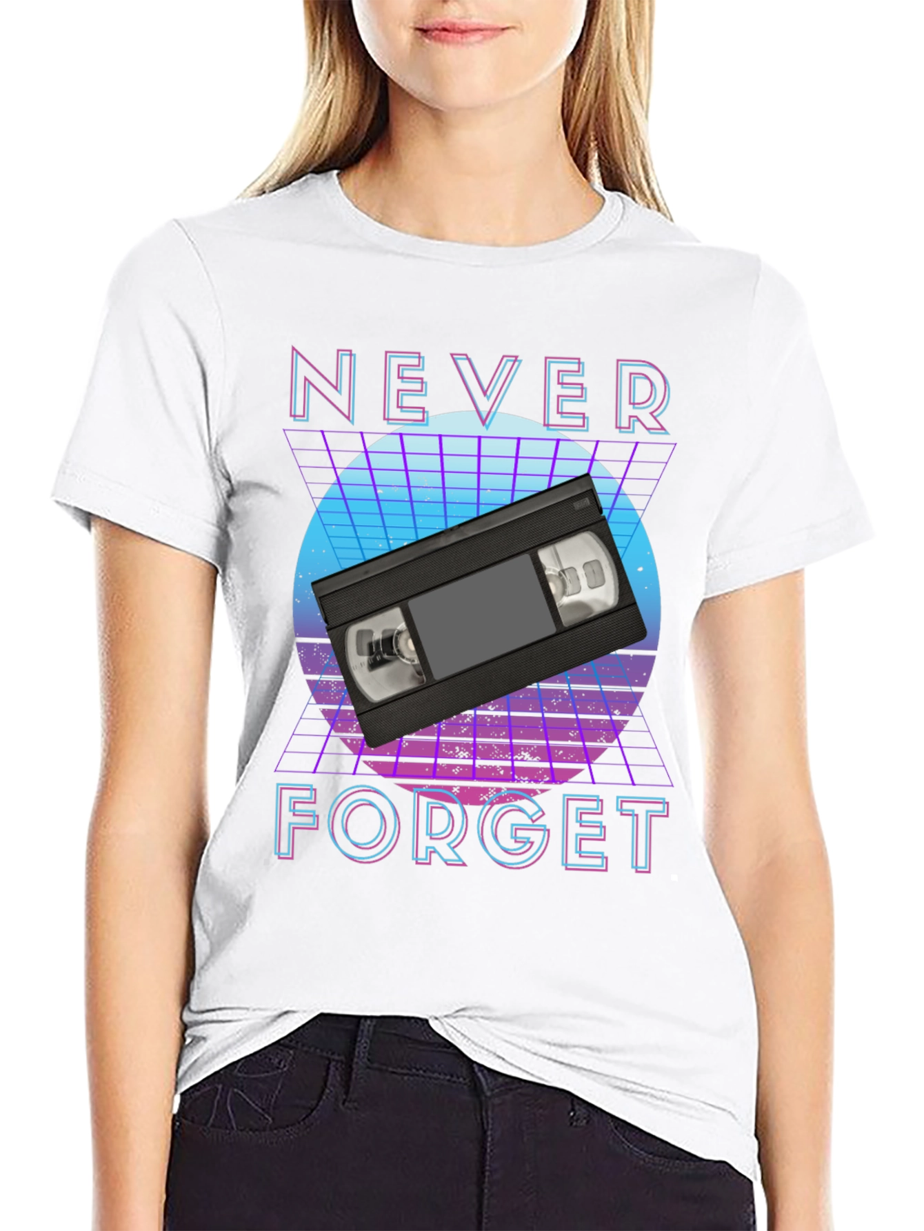 Retro VHS Tape T-Shirt - Never Forget