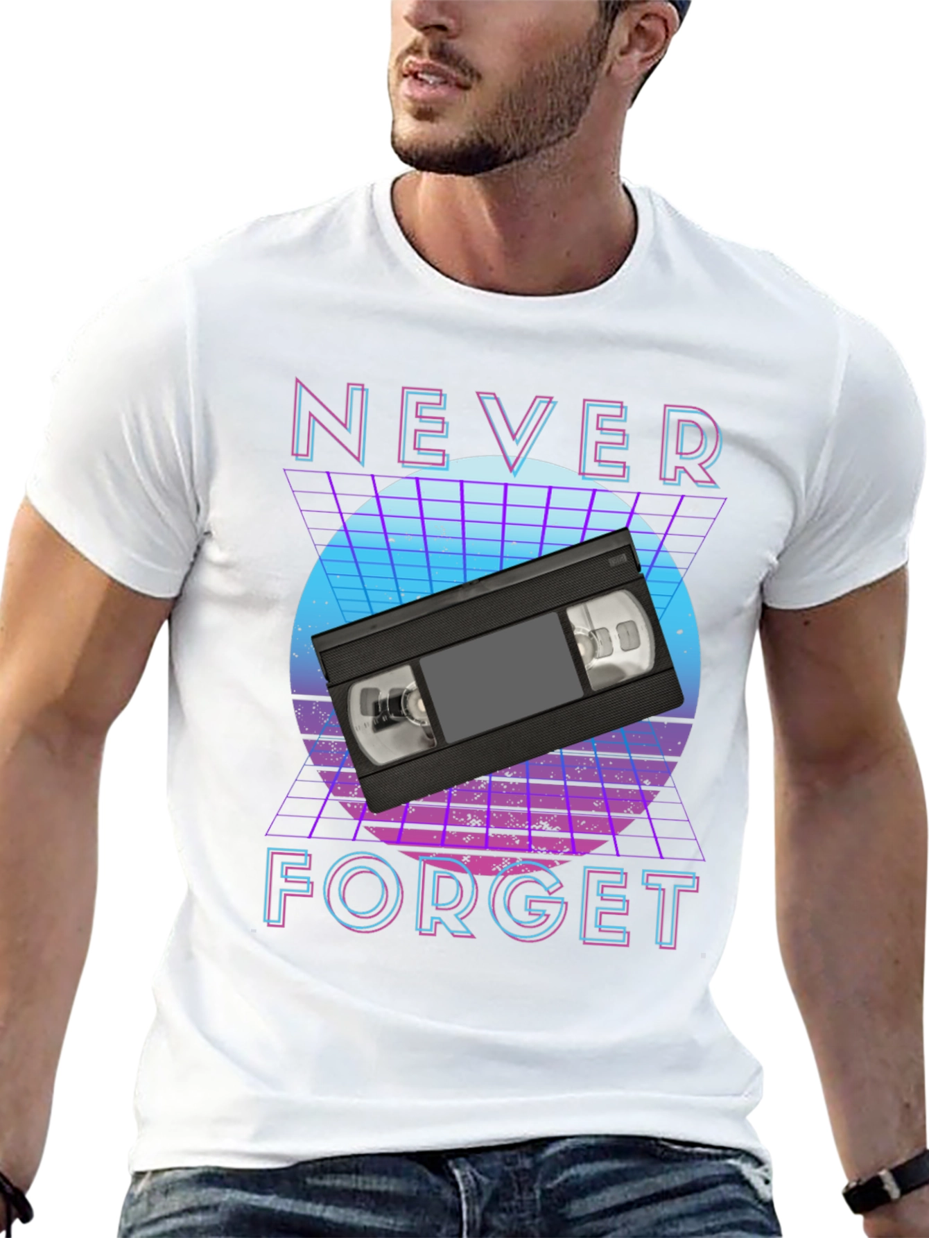Retro VHS Tape T-Shirt - Never Forget