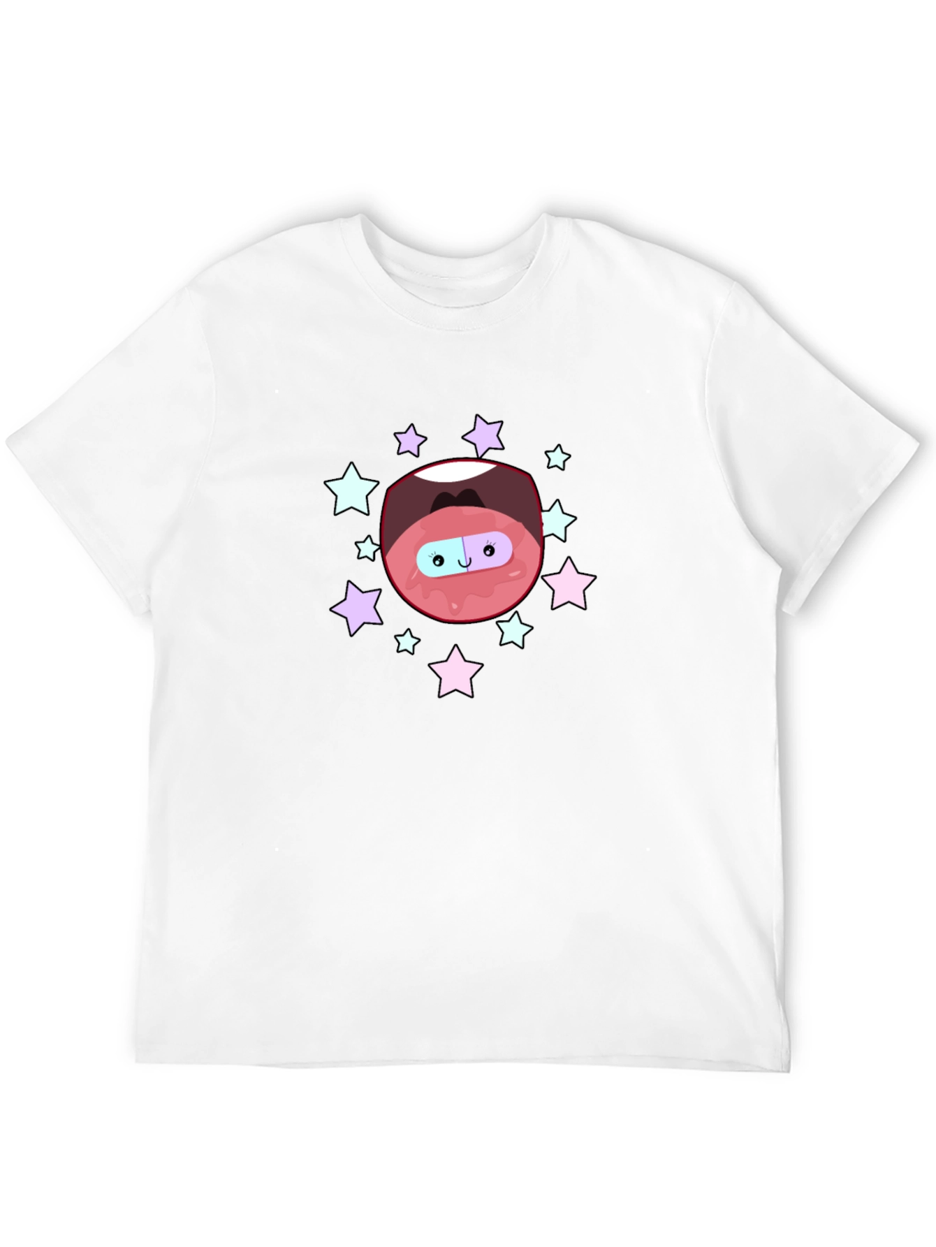 Cartoon Mouth Pill T-Shirt