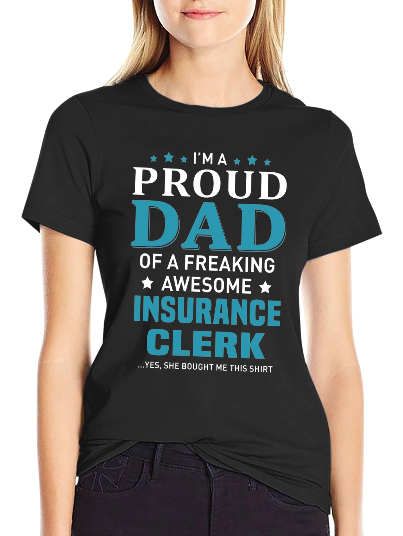 Proud Dad Insurance Clerk Graphic Tee
