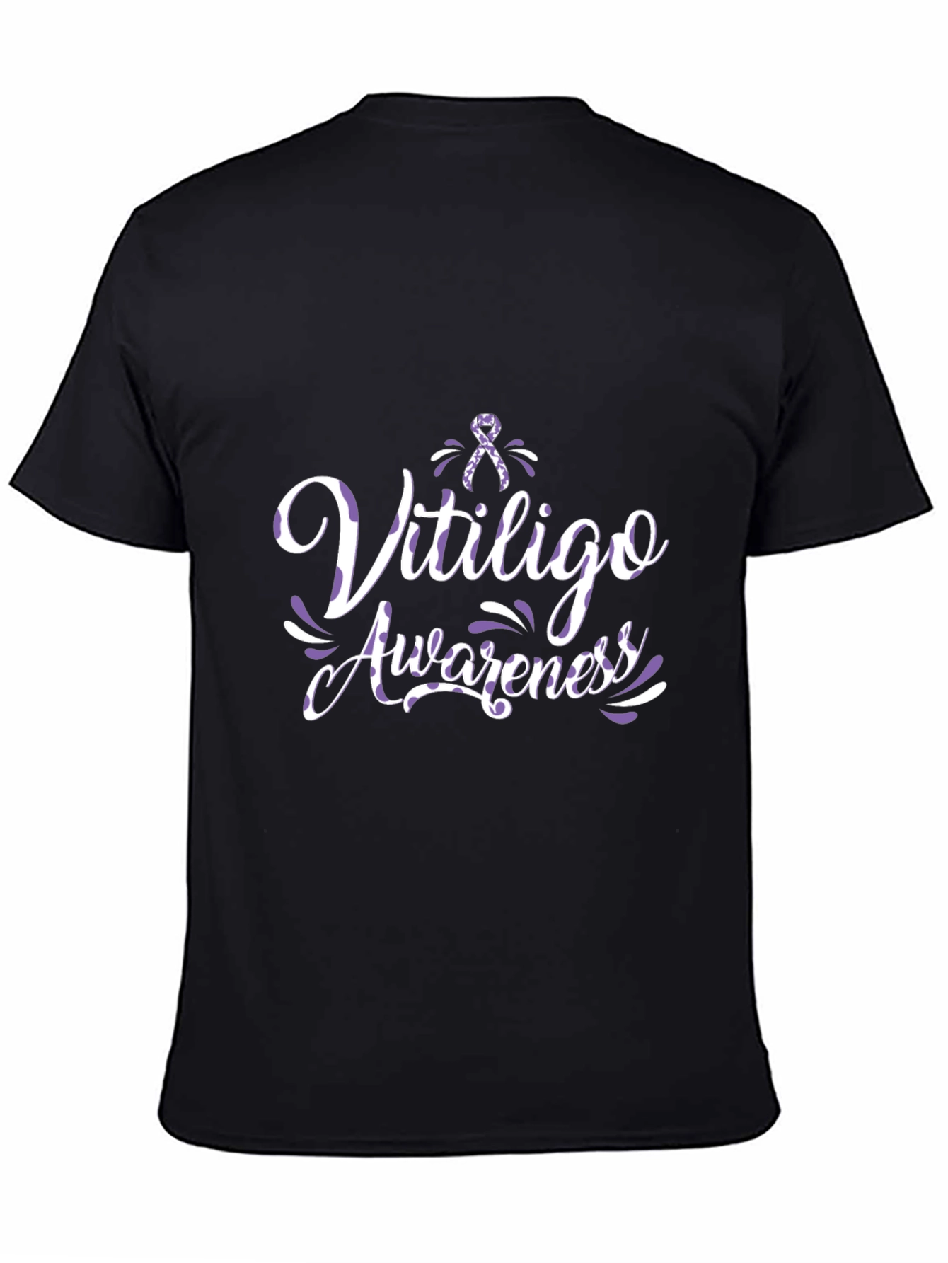 Vitiligo Awareness Black T-Shirt