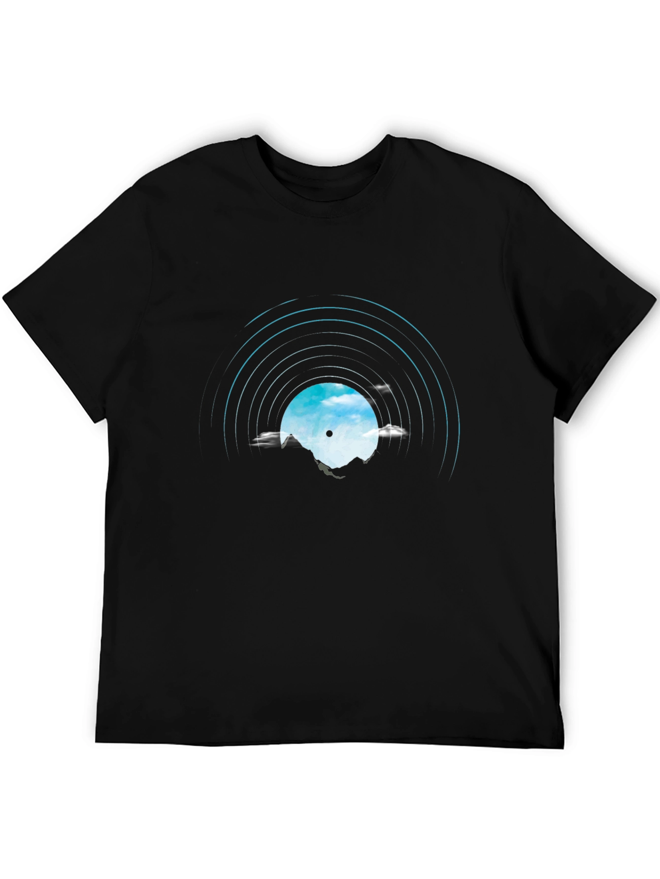 Vinyl Record Landscape Graphic Tee