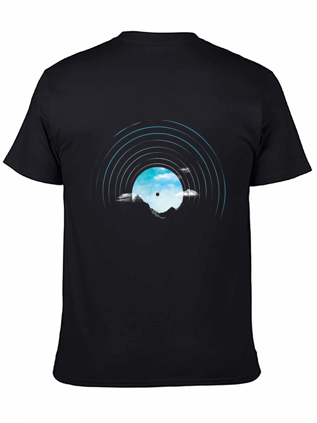 Vinyl Record Landscape Graphic Tee