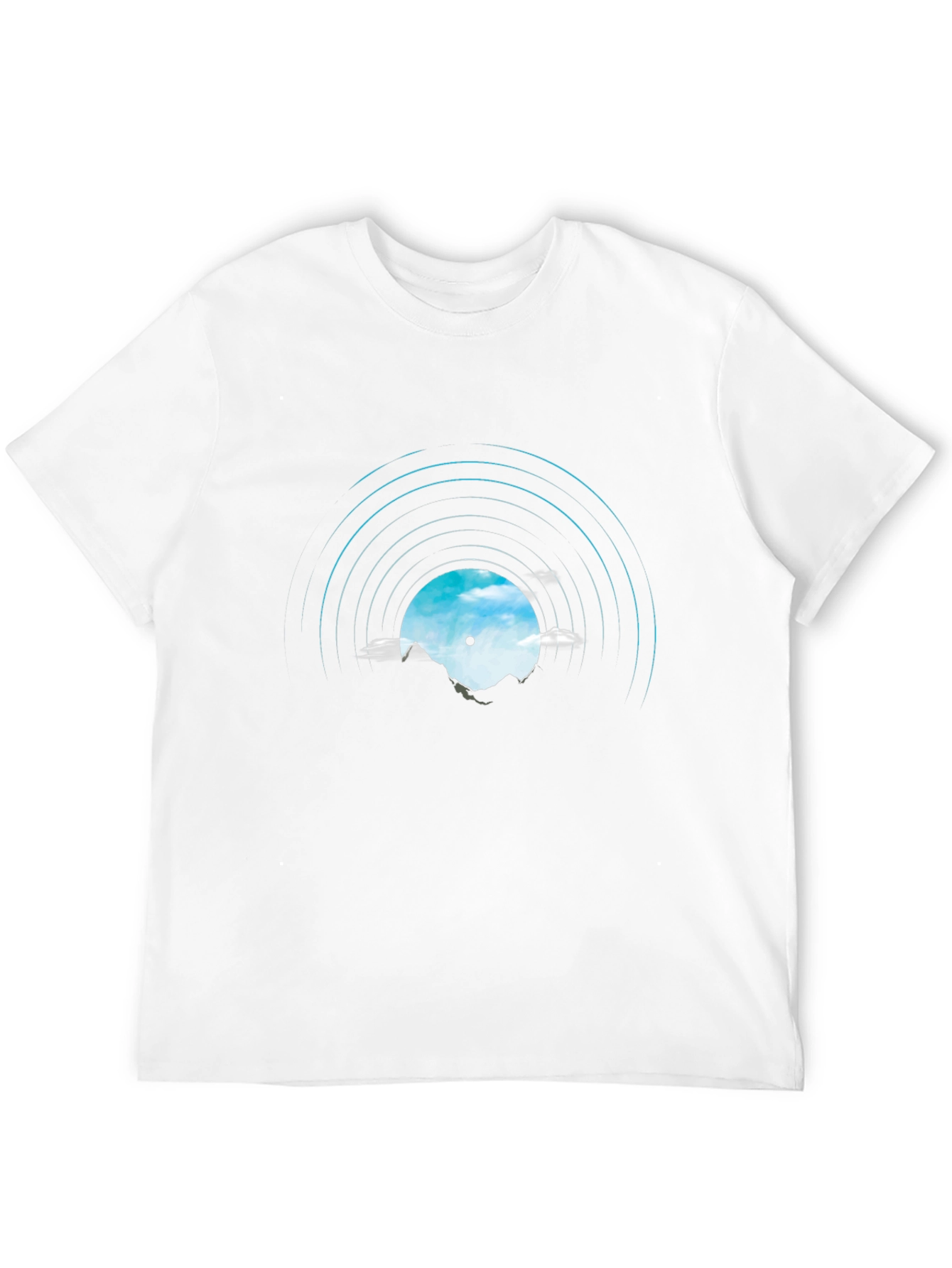 Vinyl Record Landscape Graphic Tee