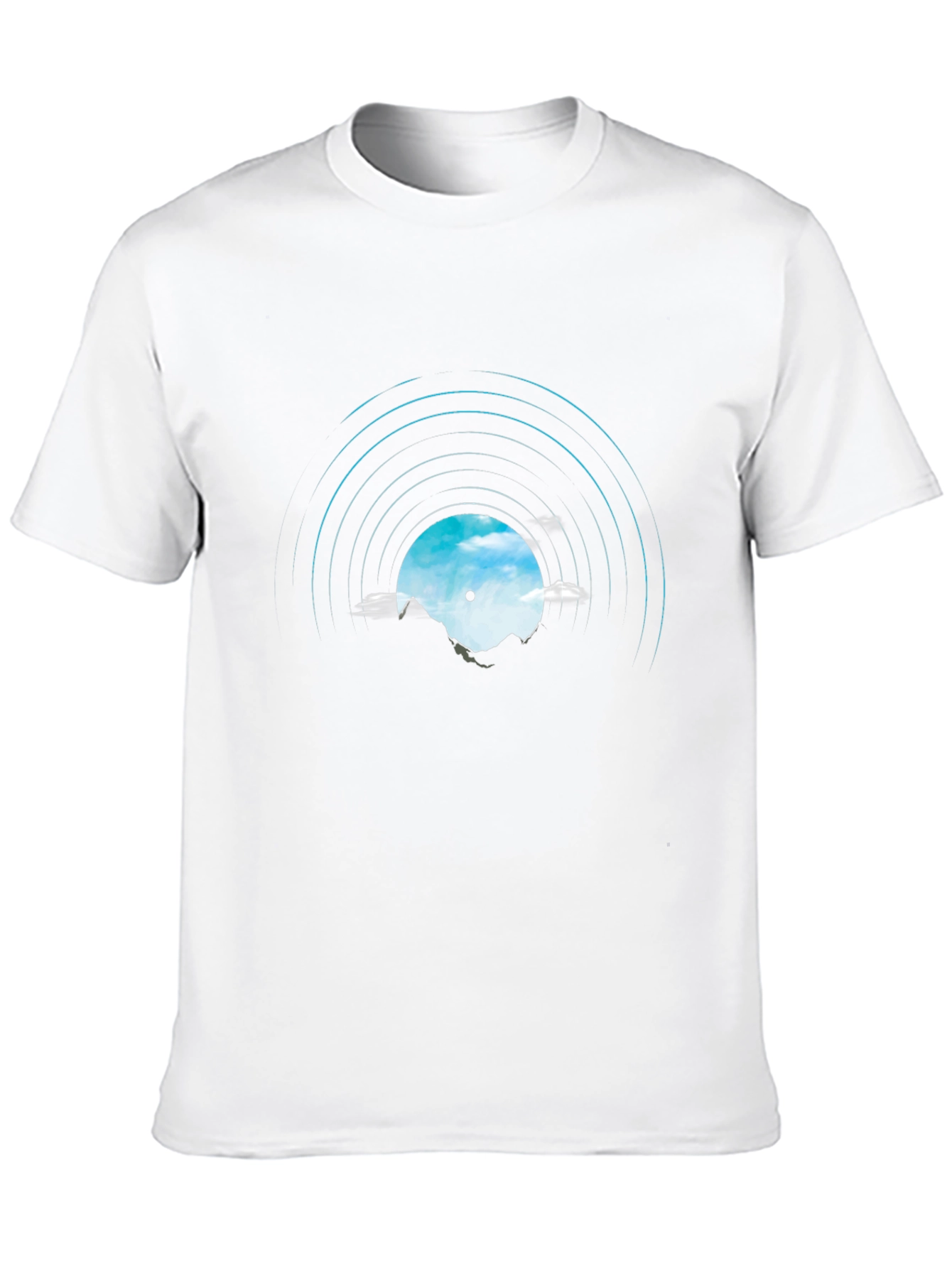 Vinyl Record Landscape Graphic Tee