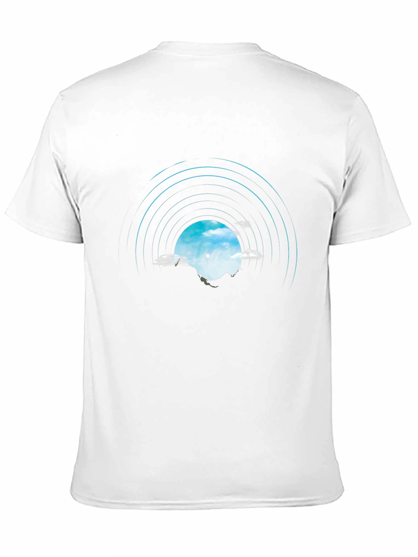 Vinyl Record Landscape Graphic Tee