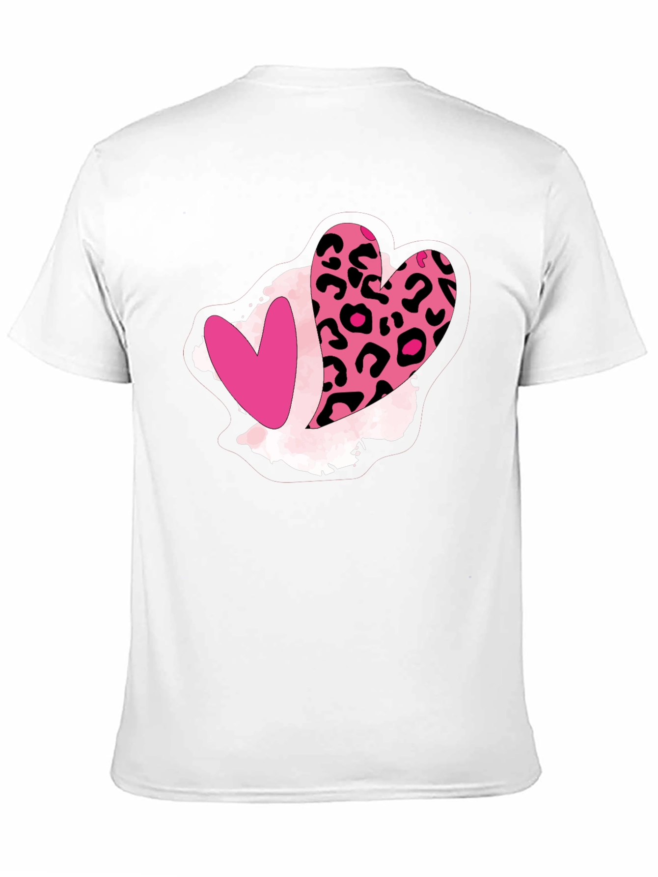 Leopard Heart Graphic Tee - Valentines Day Shirt