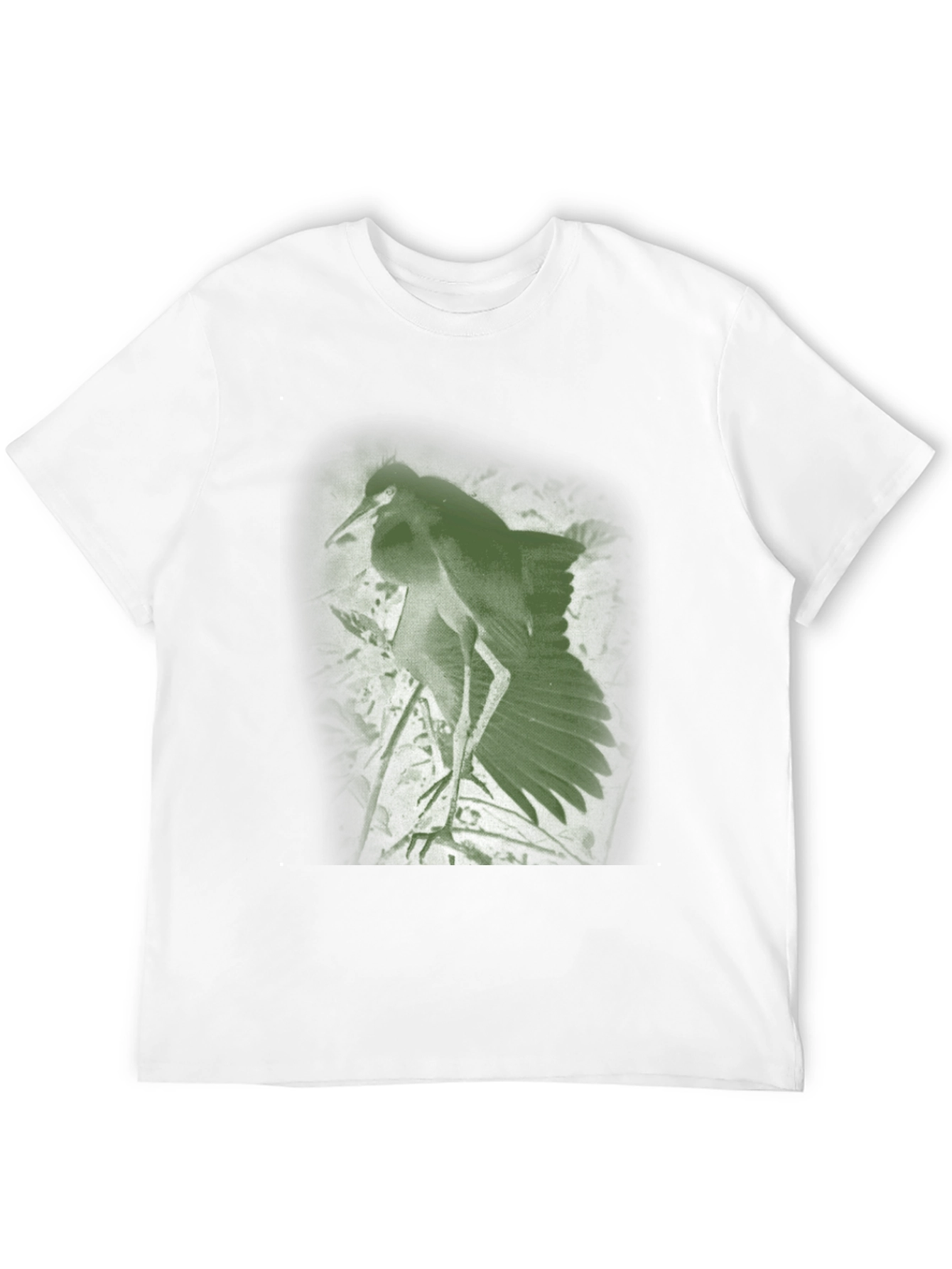 Green Heron Graphic Tee - Nature Inspired