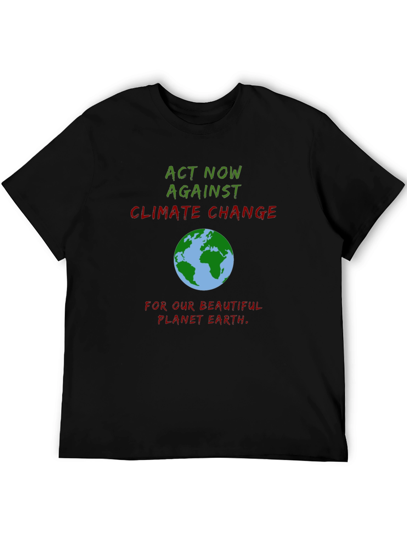 Act Now Climate Change Earth Graphic Tee