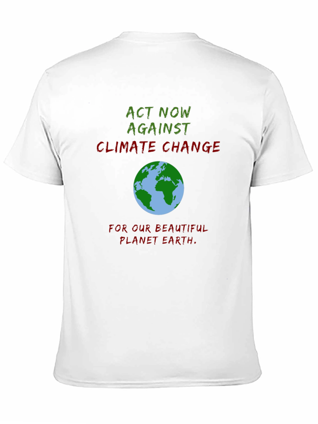 Act Now Climate Change Earth Graphic Tee