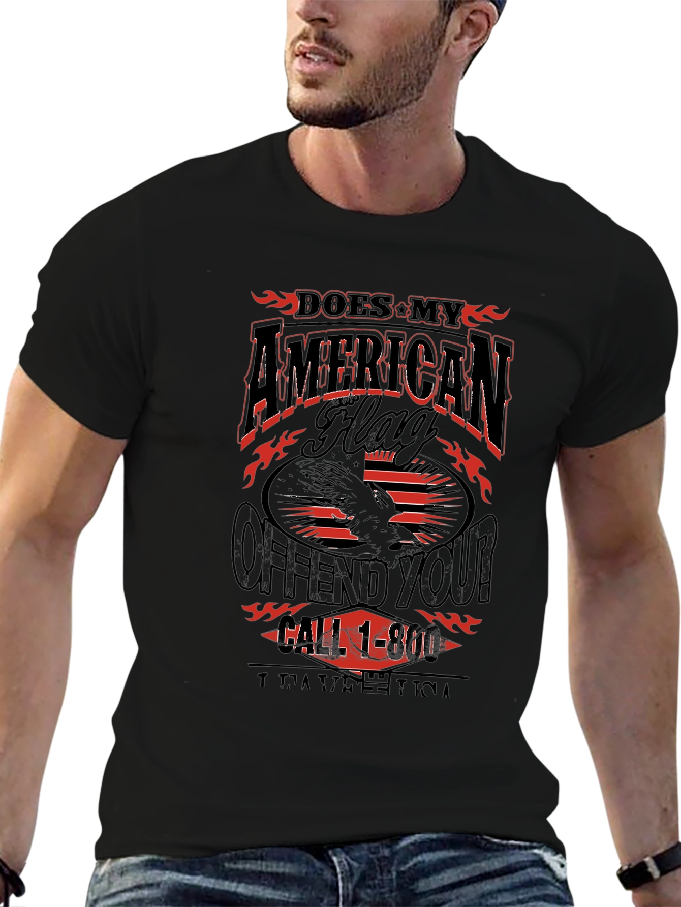 American Flag Graphic T-Shirt - Patriotic Apparel