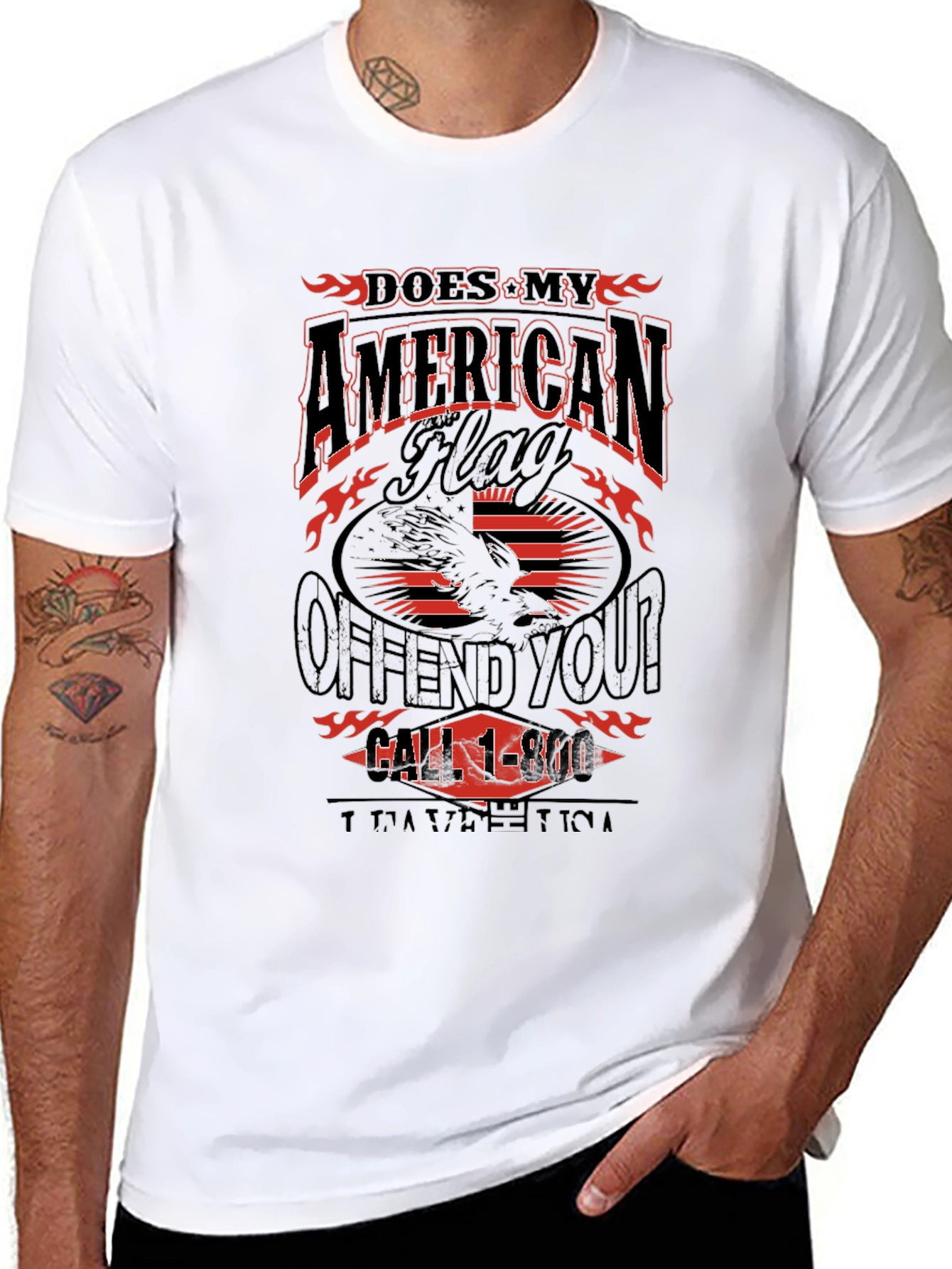 American Flag Graphic T-Shirt - Patriotic Apparel