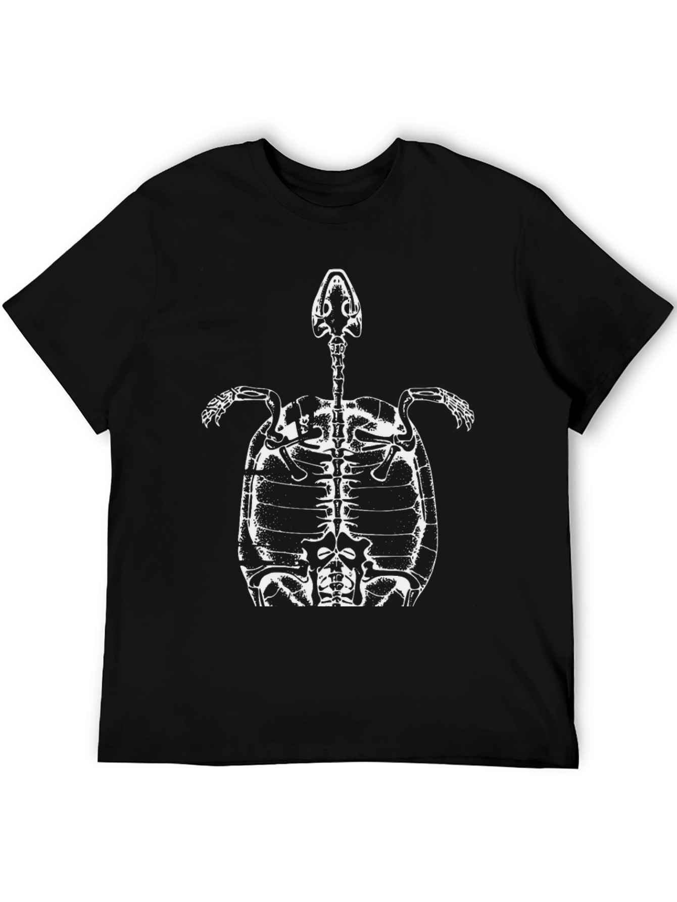 Turtle Skeleton Graphic T-Shirt - Black