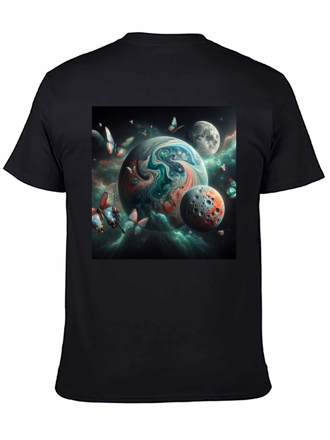 Space Planet Graphic Tee - Black T-Shirt