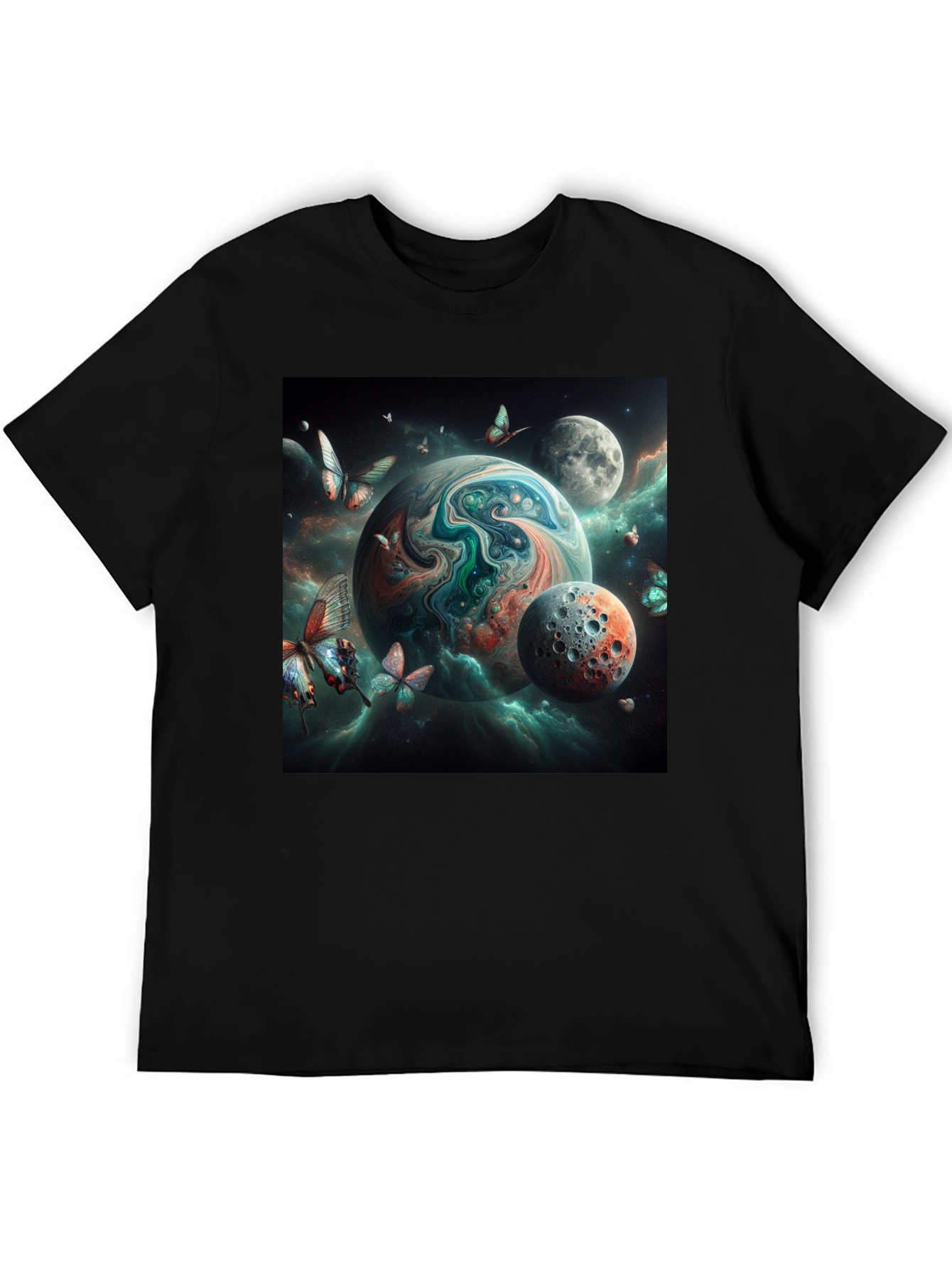 Space Planet Graphic Tee - Black T-Shirt