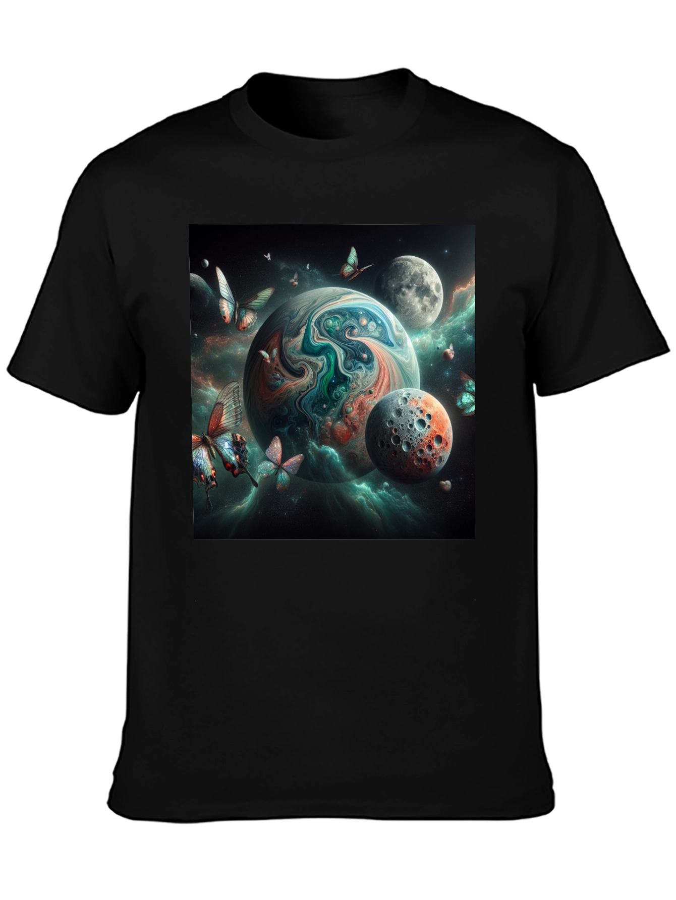 Space Planet Graphic Tee - Black T-Shirt