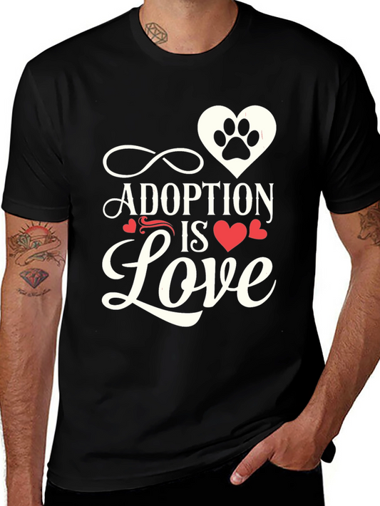 Adoption is Love Pet Paw Heart T-Shirt