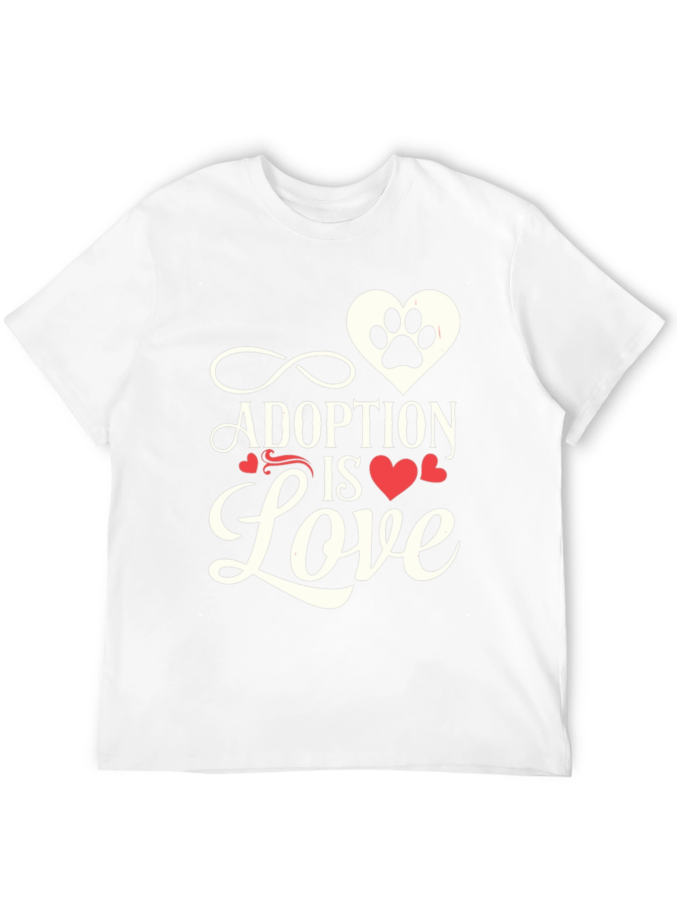 Adoption is Love Pet Paw Heart T-Shirt