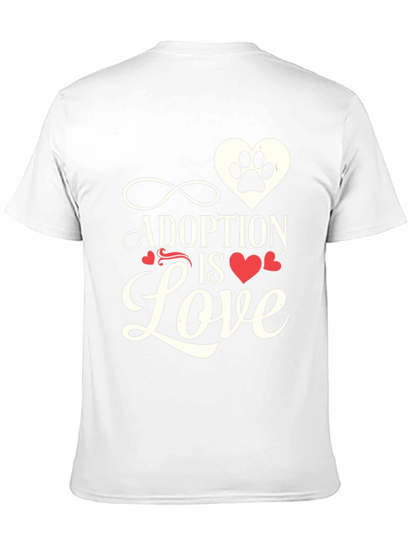 Adoption is Love Pet Paw Heart T-Shirt