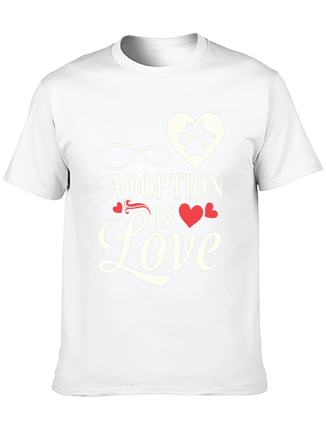 Adoption is Love Pet Paw Heart T-Shirt