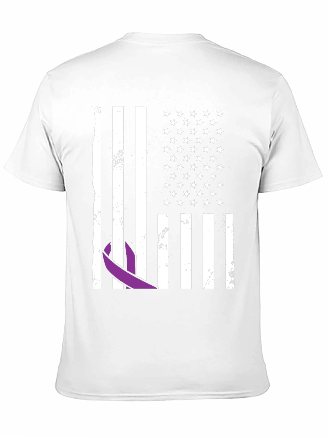 Purple Ribbon Flag Graphic Tee