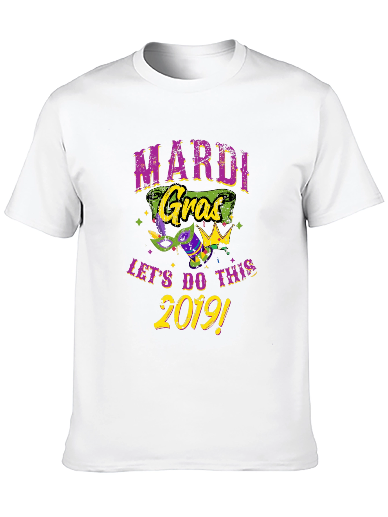 Mardi Gras 2019 Black Graphic Tee