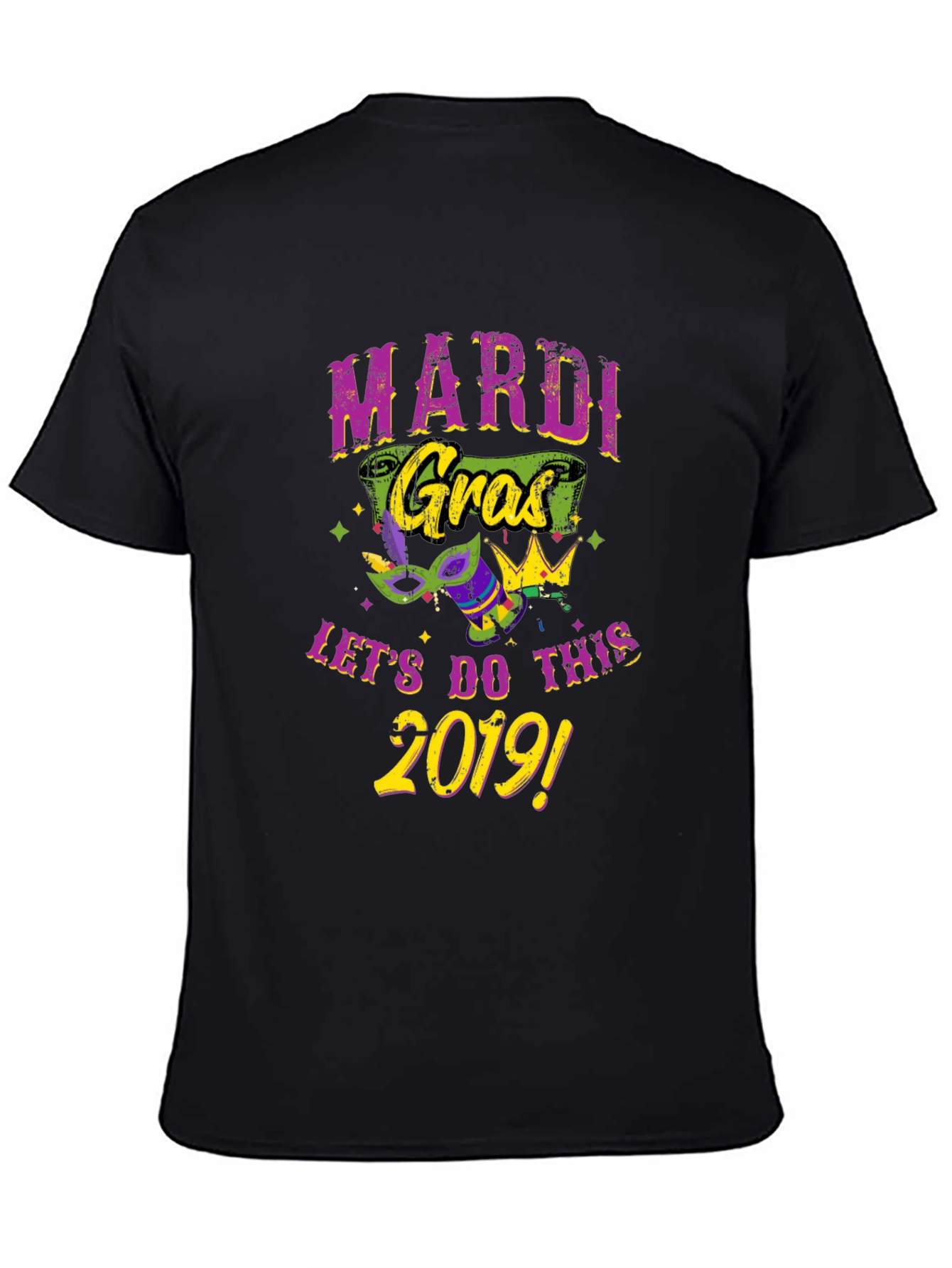 Mardi Gras 2019 Black Graphic Tee