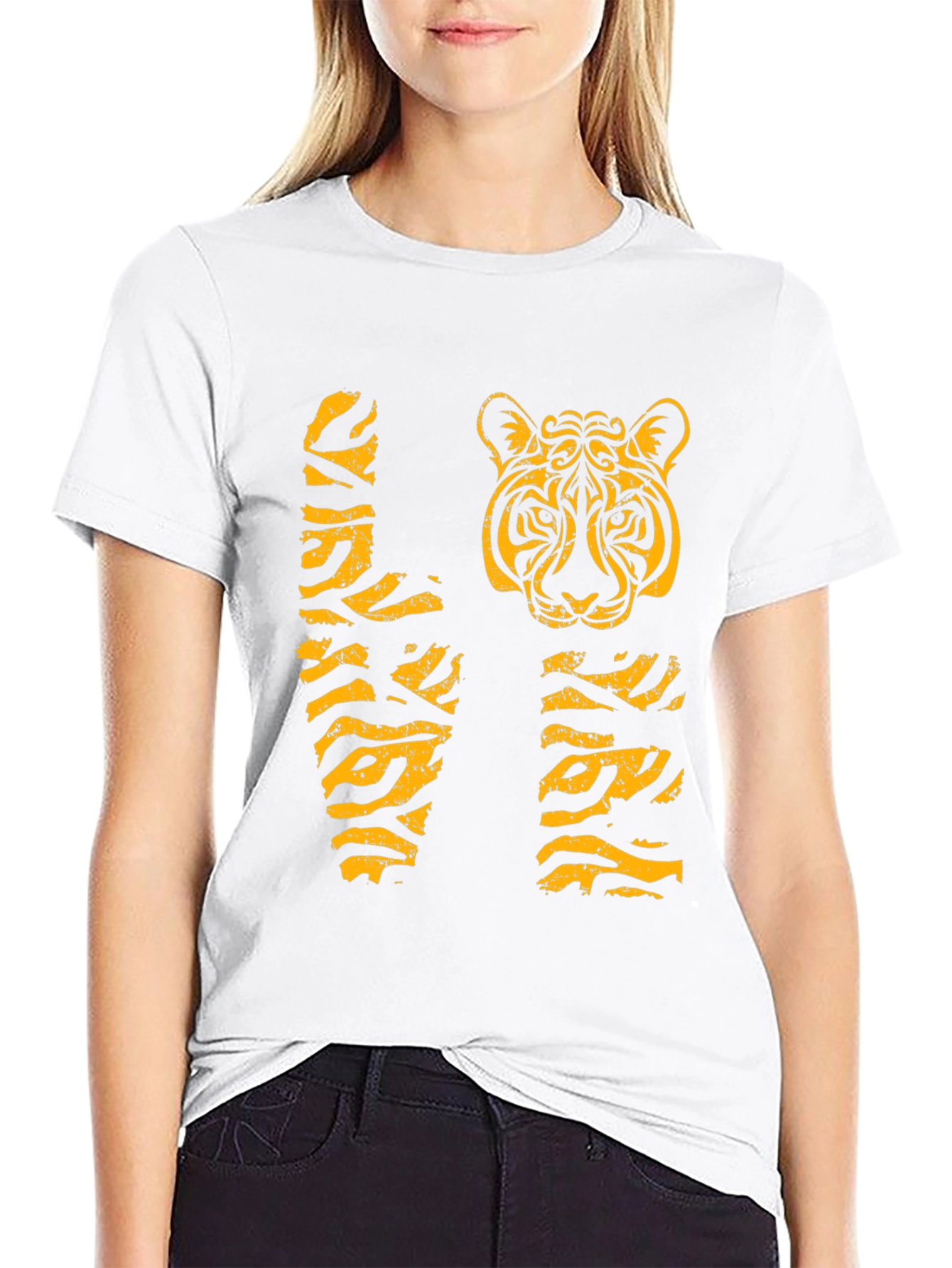 Tiger Stripe Love Graphic Tee - Black