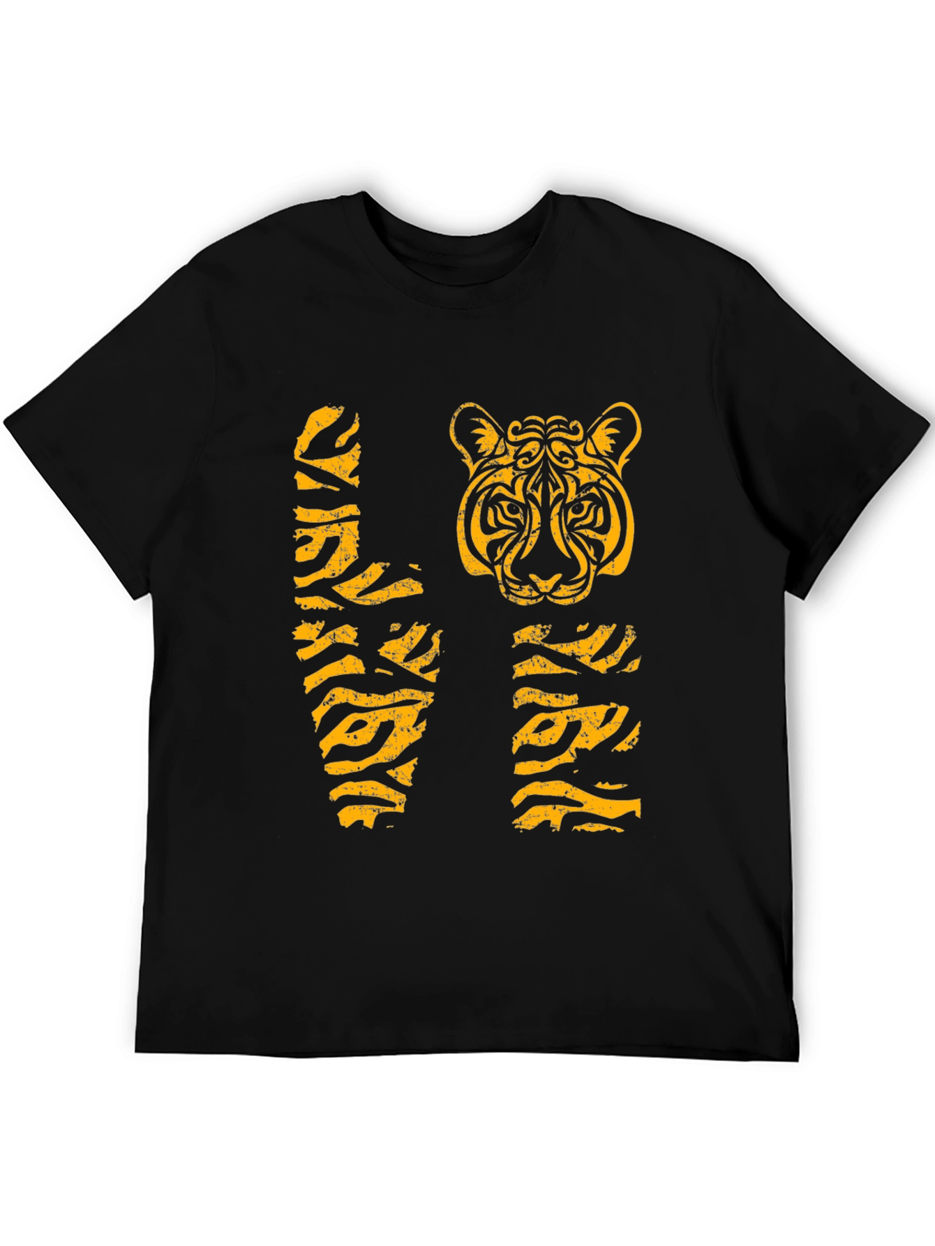 Tiger Stripe Love Graphic Tee - Black