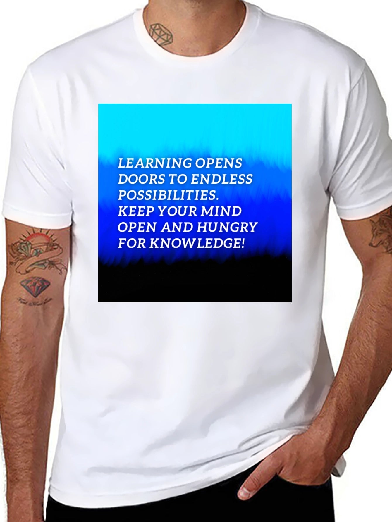 Inspirational Learning Graphic Tee - Knowledge is Key