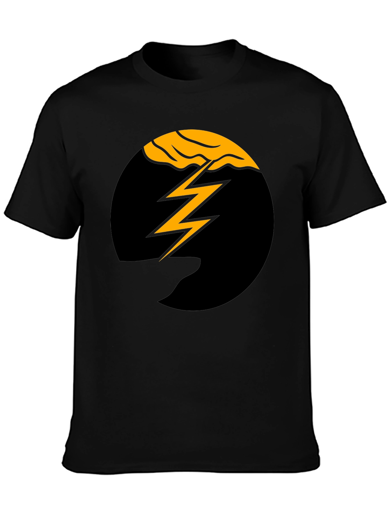 Black Lightning Bolt Graphic Tee